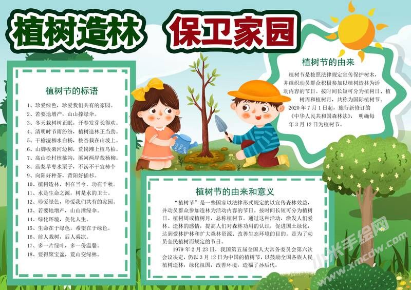 植樹(shù)造林保衛(wèi)家園手抄報(bào)內(nèi)容模板有字版（第二版）.jpg