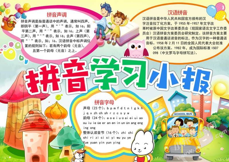 拼音學習小報手抄報模板有字版.jpg