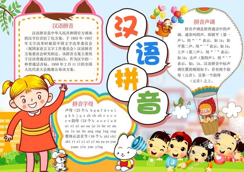 漢語拼音手抄報模板有字版.jpg