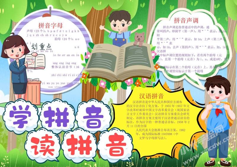 學(xué)拼音讀拼音手抄報(bào)模板有字版（第二版）.jpg