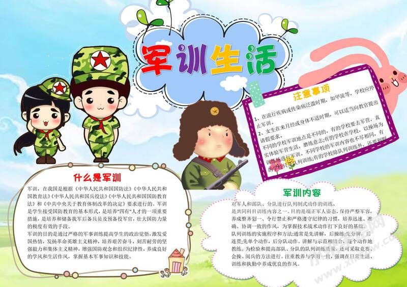 軍訓(xùn)生活手抄報(bào)模板有字版（第二版）.jpg