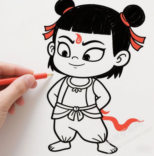 哪吒簡(jiǎn)筆畫(huà)圖片02.jpg
