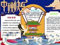 中秋快樂手抄報(bào)創(chuàng)作模板