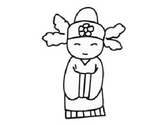 新郎官幼兒簡(jiǎn)筆畫步驟圖示
