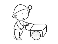 礦工幼兒簡(jiǎn)筆畫步驟圖示