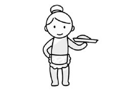 女服務員幼兒簡筆畫步驟圖示