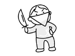 強(qiáng)盜幼兒簡(jiǎn)筆畫步驟圖示