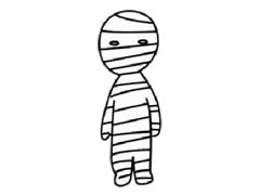 木乃伊幼兒簡(jiǎn)筆畫步驟圖示
