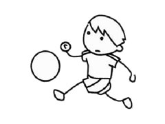 足球運(yùn)動(dòng)員幼兒簡(jiǎn)筆畫步驟圖示