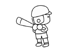棒球手幼兒簡(jiǎn)筆畫步驟圖示