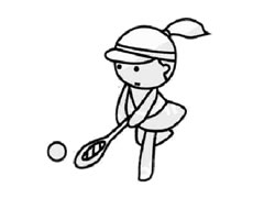 網(wǎng)球選手幼兒簡(jiǎn)筆畫步驟圖示