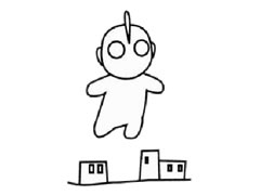 奧特曼幼兒簡(jiǎn)筆畫步驟圖示