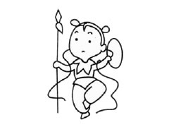 哪吒兒童簡筆畫步驟圖示