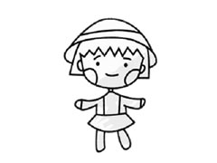 櫻桃小丸子兒童簡筆畫步驟圖示