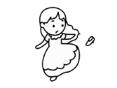灰姑娘兒童簡筆畫步驟圖示