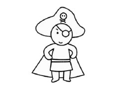 海盜幼兒簡(jiǎn)筆畫步驟圖示