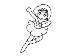 美少女戰(zhàn)士兒童簡筆畫步驟圖示