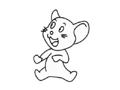 貓和老鼠簡筆畫步驟圖示