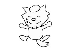 灰太狼簡筆畫步驟圖示