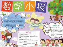 數(shù)學小報手抄報模板