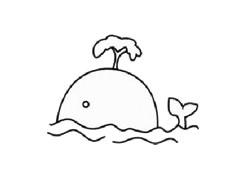 鯨魚(yú)兒童簡(jiǎn)筆畫(huà)步驟圖示