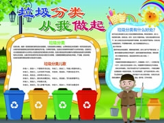 垃圾分類(lèi)從我做起小報(bào)模板