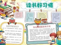 讀書好習(xí)慣手抄報(bào)模板