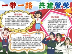 一帶一路共建繁榮手抄報(bào)模板