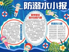 防溺水小報手抄報模板