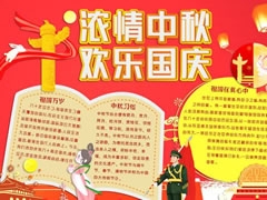 濃情中秋歡樂(lè)國(guó)慶手抄報(bào)模板