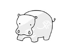 河馬幼兒簡(jiǎn)筆畫步驟圖示