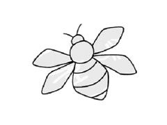 蜜蜂兒童簡(jiǎn)筆畫(huà)繪制步驟圖示