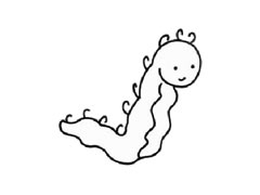 毛毛蟲簡(jiǎn)筆畫繪制步驟圖示