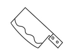 家用菜刀簡(jiǎn)筆畫(huà)創(chuàng)作步驟圖示