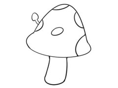 蘑菇簡筆畫創(chuàng)作步驟圖示