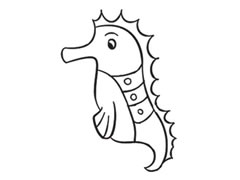 海馬簡筆畫創(chuàng)作步驟圖示