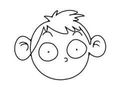 驚訝表情簡(jiǎn)筆畫創(chuàng)作步驟圖示