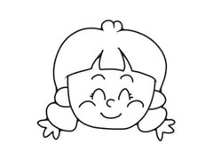 小女孩可愛(ài)表情簡(jiǎn)筆畫創(chuàng)作步驟圖示