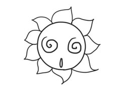 太陽簡筆畫圖片大全