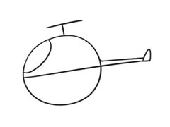 直升機(jī)簡(jiǎn)筆畫創(chuàng)作步驟圖示