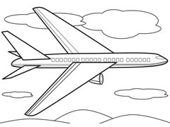 客機(jī)簡(jiǎn)筆畫(huà)圖片欣賞