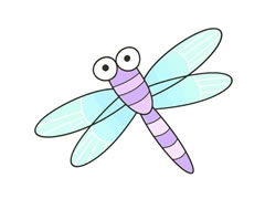 蜻蜓簡(jiǎn)筆畫彩圖稿大全