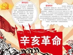辛亥革命手抄報模板
