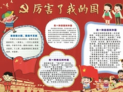 厲害了我的國(guó)手抄報(bào)模板