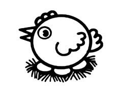 母雞兒童簡筆畫步驟圖示