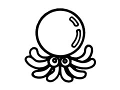 章魚兒童簡筆畫步驟圖示