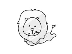 獅子簡(jiǎn)筆畫繪制步驟圖示