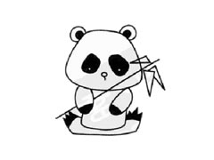 熊貓兒童簡(jiǎn)筆畫(huà)繪制步驟圖示