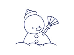 雪人簡(jiǎn)筆畫繪制步驟圖示