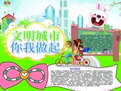 文明城市你我做起手抄報(bào)模板